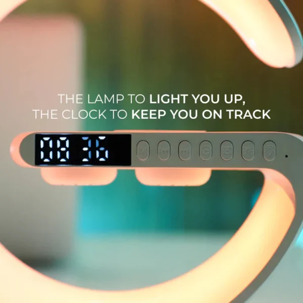 G-Shape LED Wireless Charging Speaker Lamp